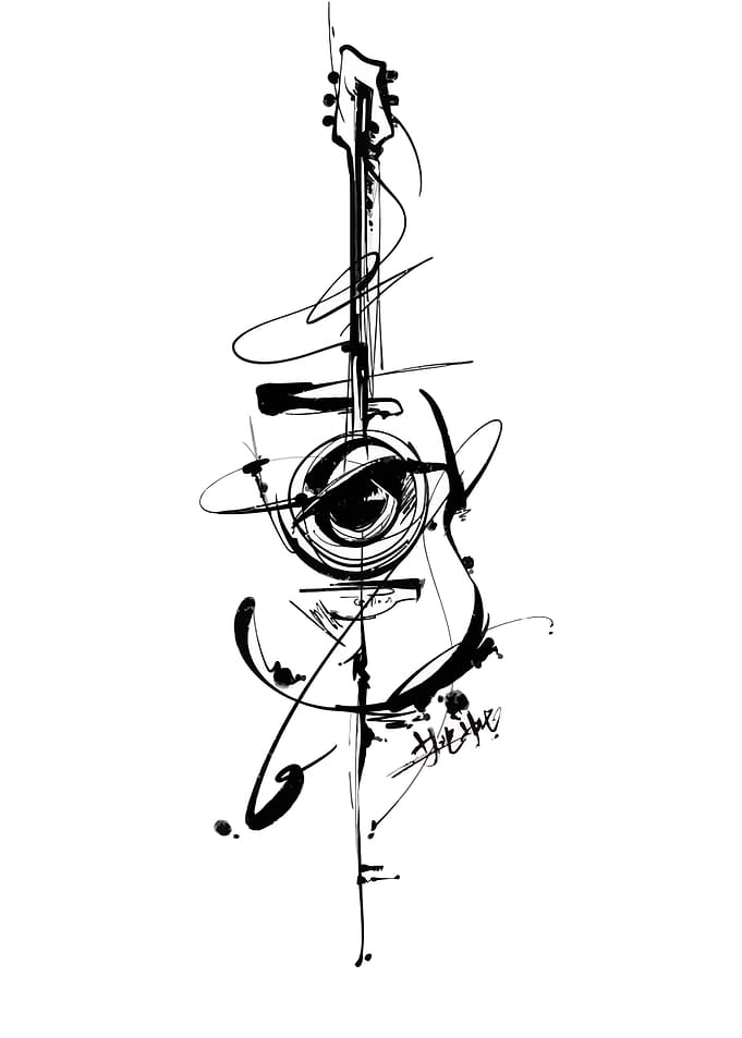 Abstract Guitar Illustration
