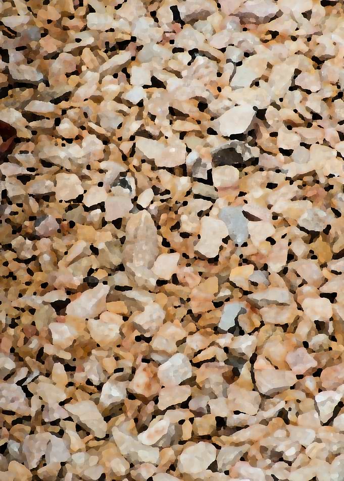 Close-up of gravel and small stones