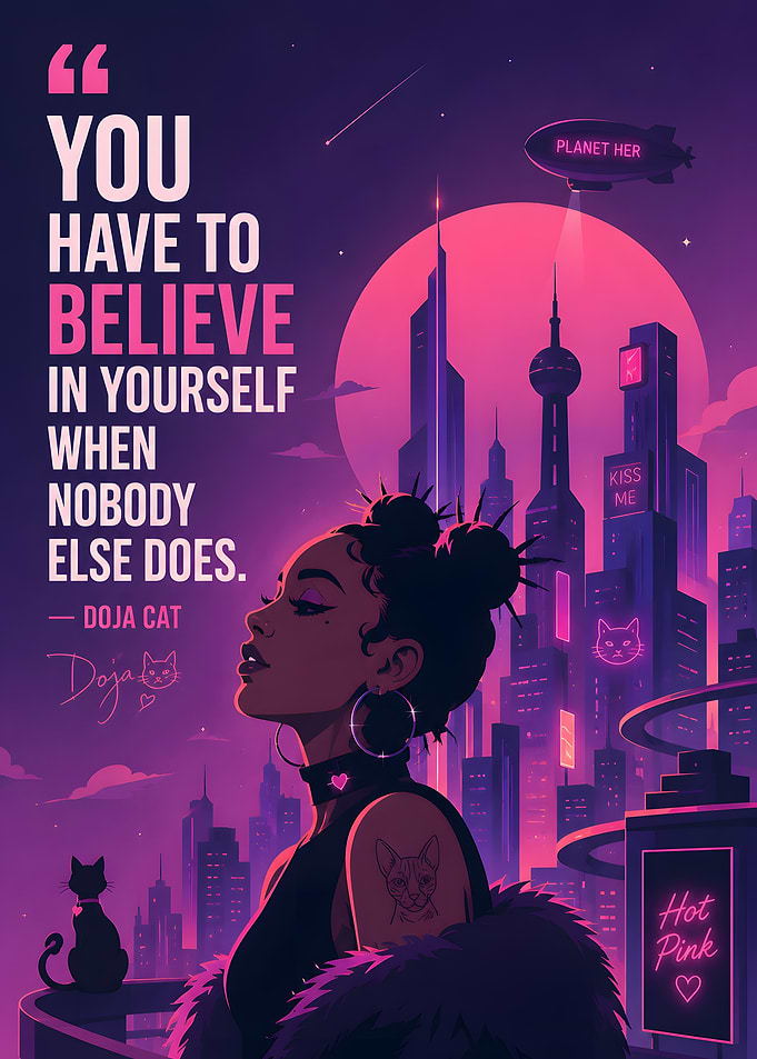 Doja Cat Inspirational Quote Art