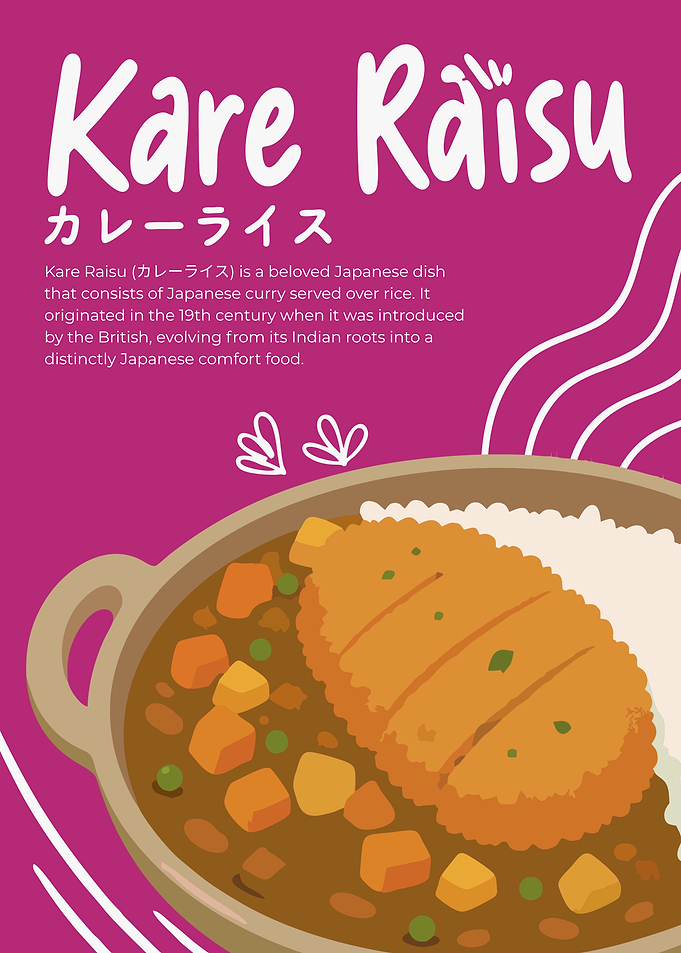 Kare Raisu Poster – Japanese Curry Rice Illustration