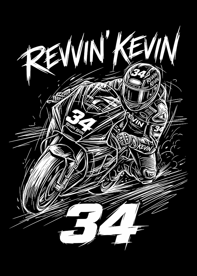 Revvin' Kevin Motorcycle Racer