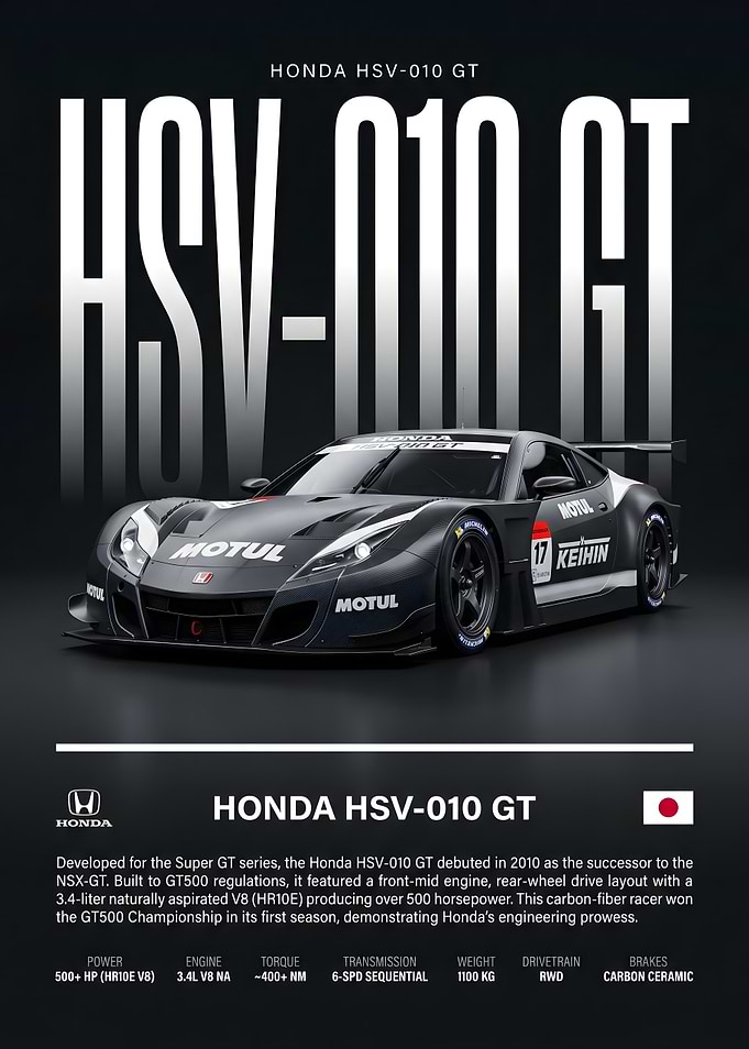Honda HSV-010 GT Race Car