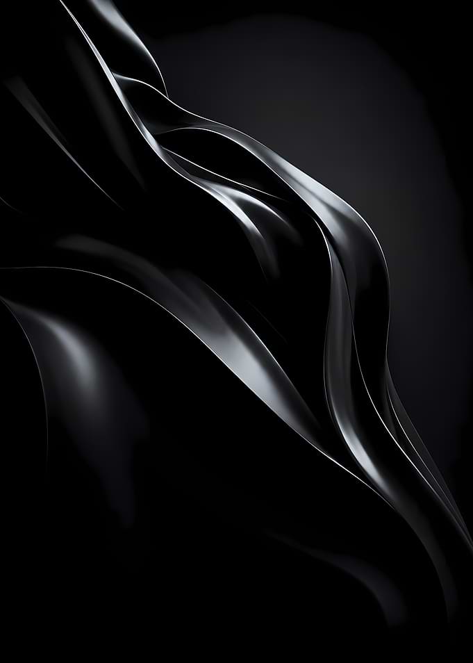 Abstract Black Silk Waves