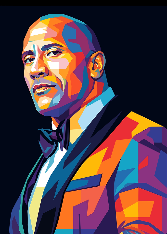 Dwayne The Rock Johnson Pop Art Portrait