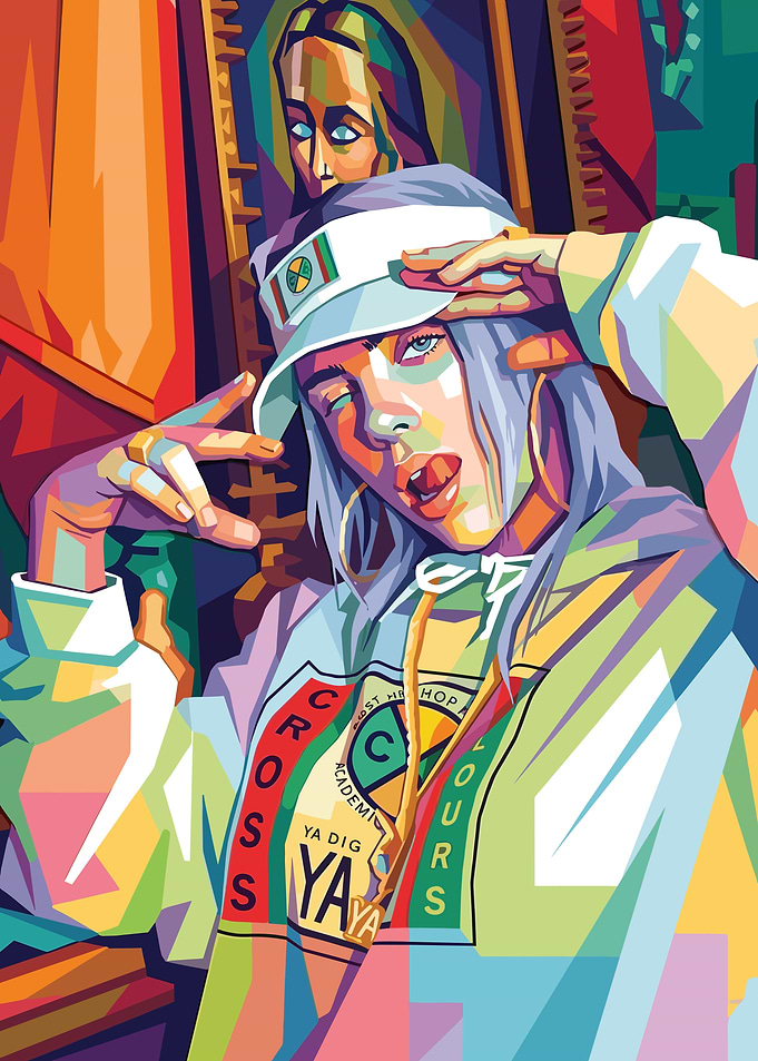 Billie Eilish Pop Art Portrait