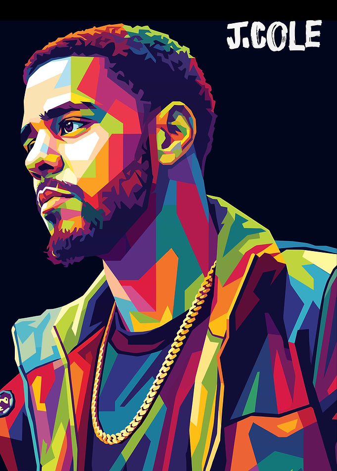 J. Cole Pop Art Portrait