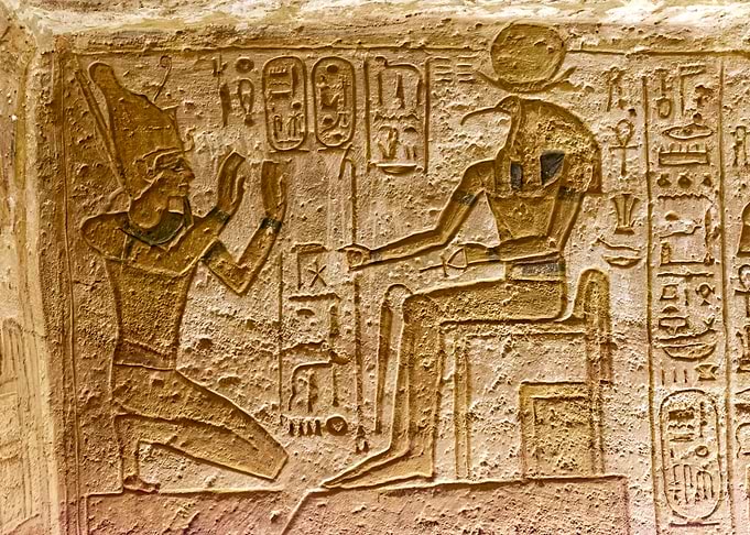 Ancient Egyptian Hieroglyphs and Figures