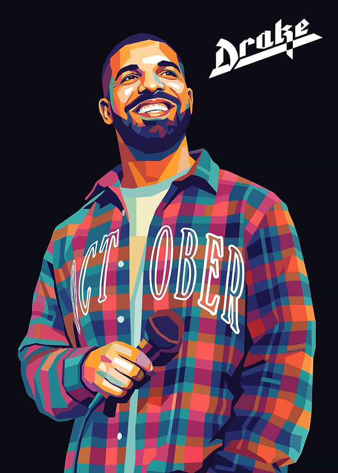 Drake Pop Art Portrait