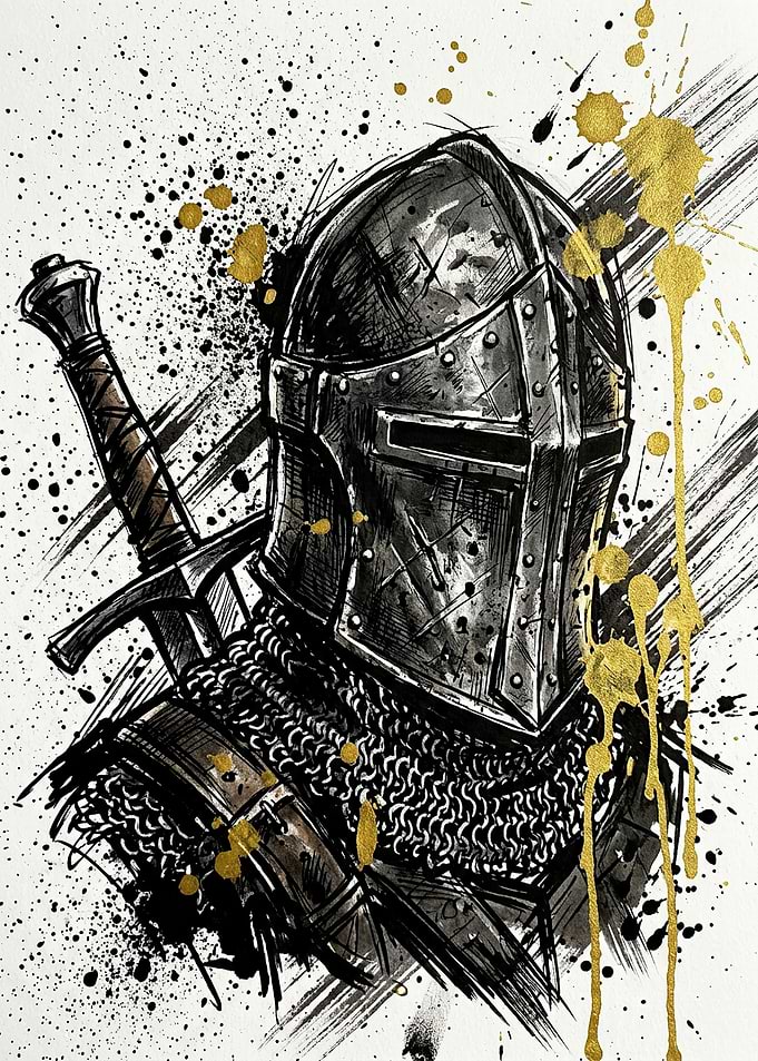 Knight in Armor with Sword