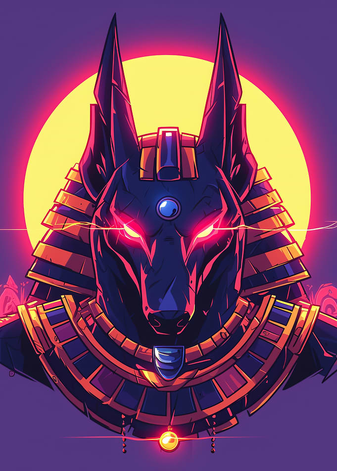 Anubis Egyptian God Portrait