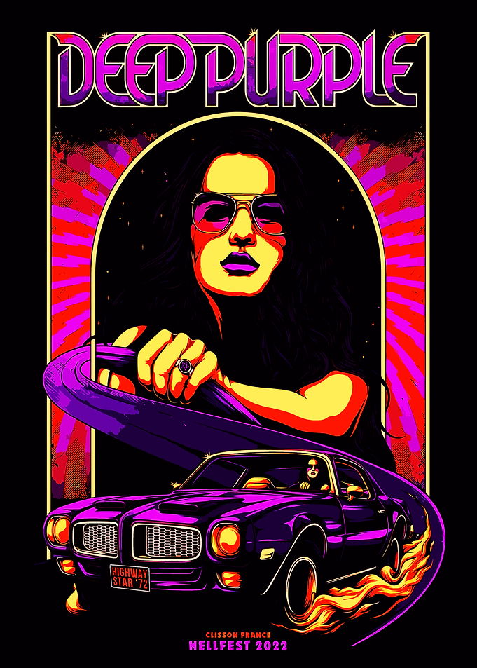 Deep Purple Hellfest 2022 Poster