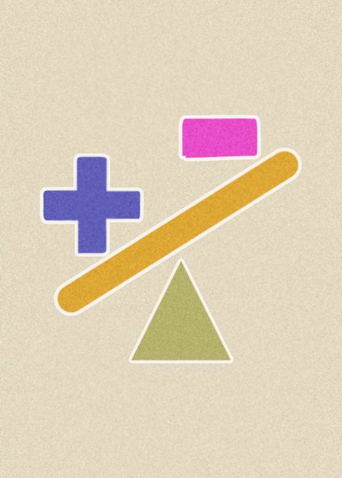 Balance Scale with Math Symbols