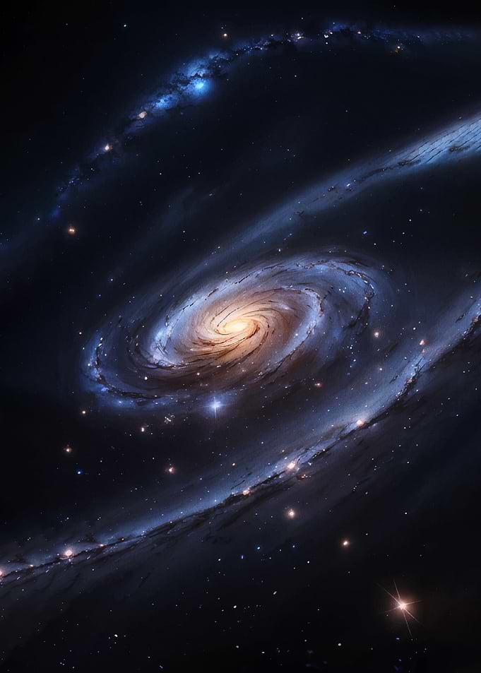 Spiral Galaxy in Deep Space