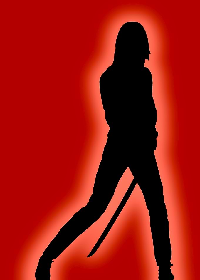 Silhouette of kill bill