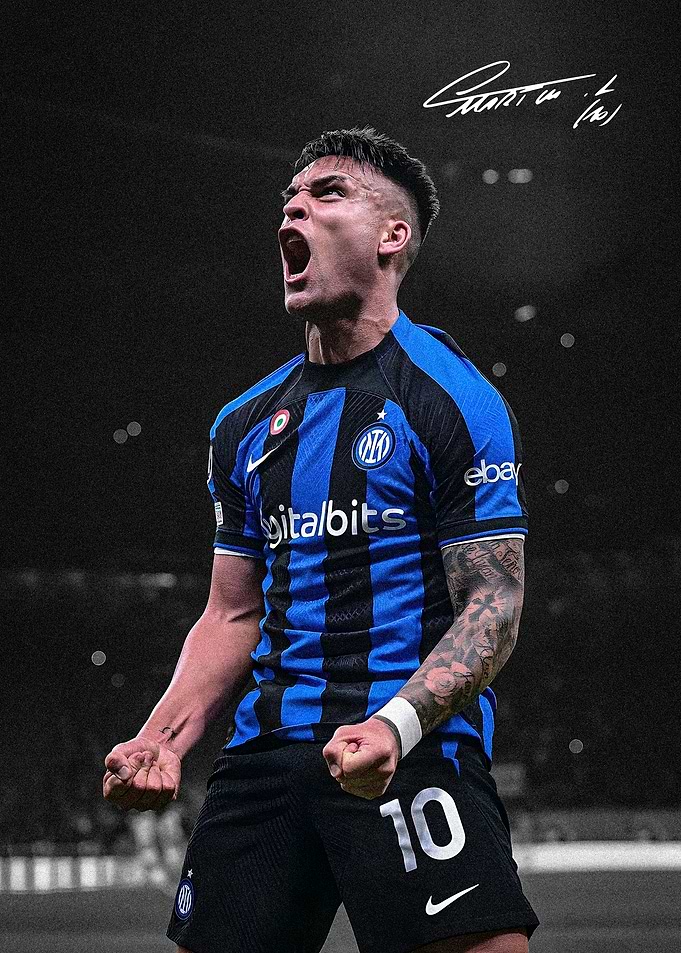 Lautaro Martinez celebrating a goal