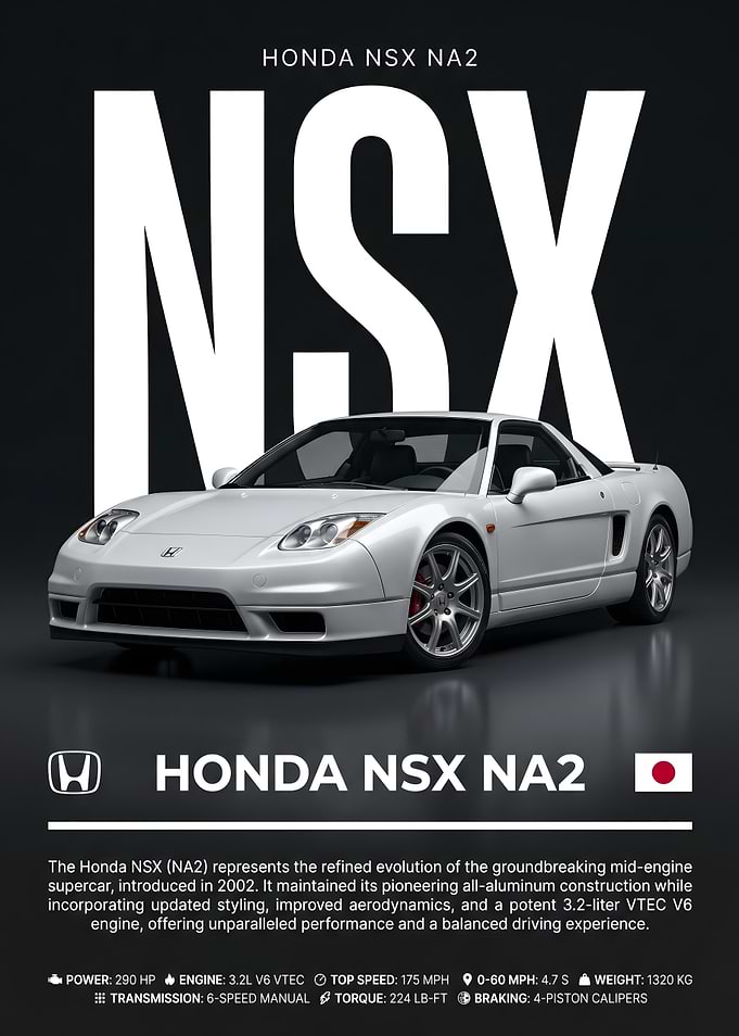 Honda NSX NA2 Poster