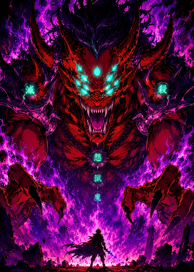 Demonic Battle with Warrior