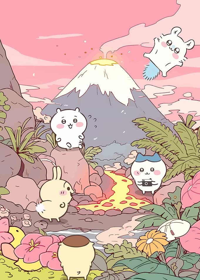 Cute Animals Near Volcano