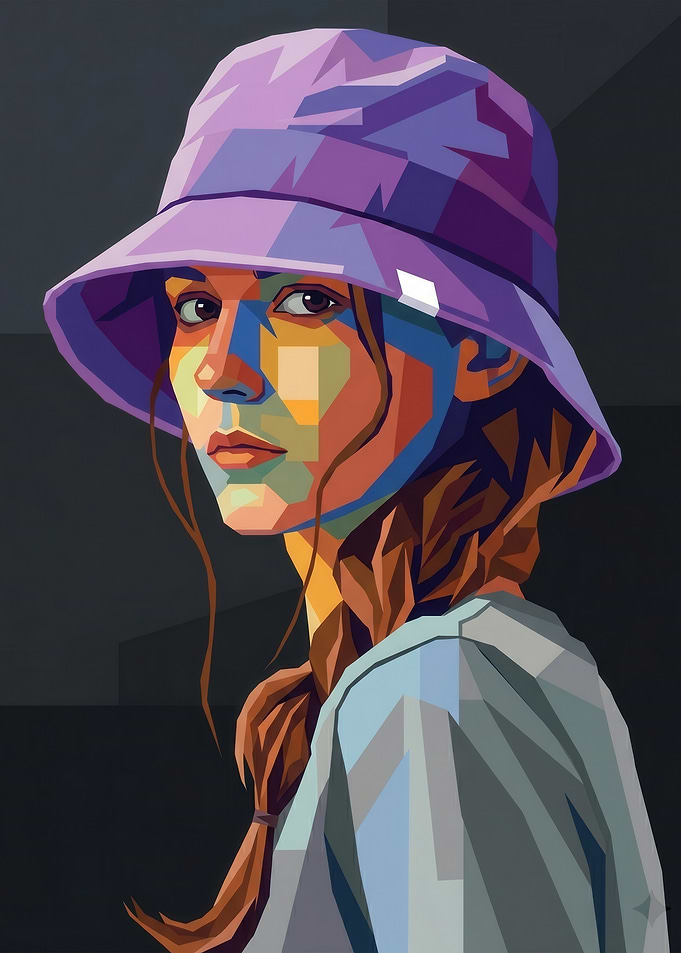 Woman in Bucket Hat with Braids