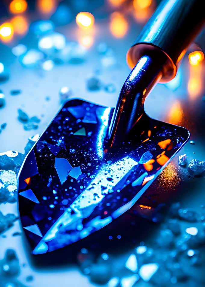 Shovel with Gemstones