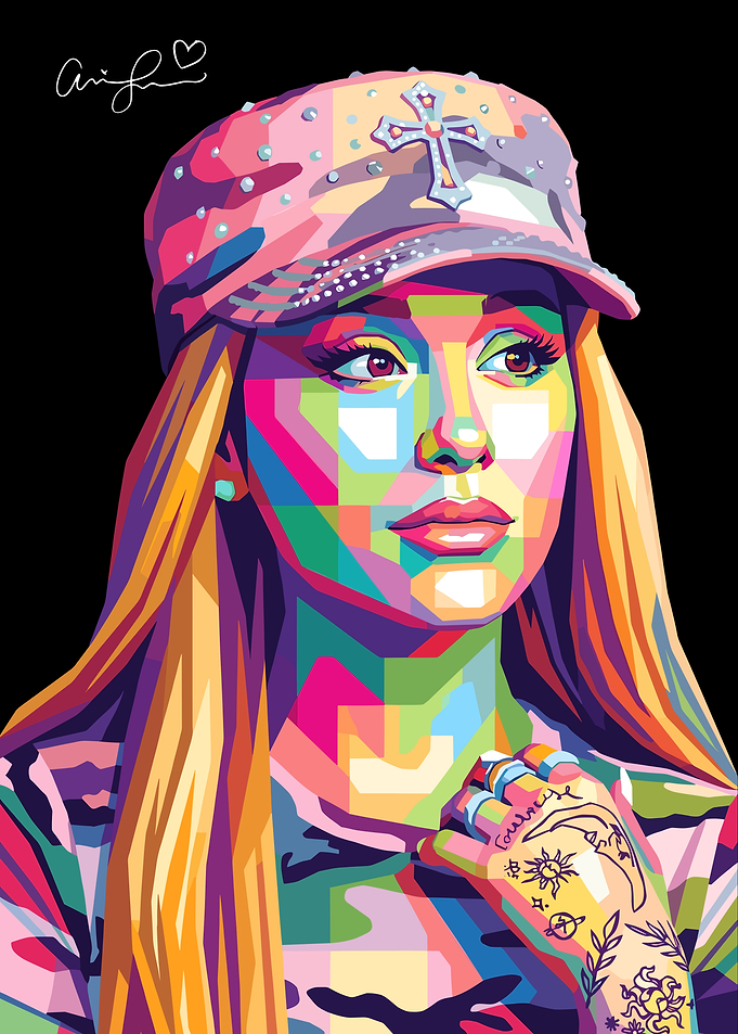 Ariana Grande Pop Art Portrait