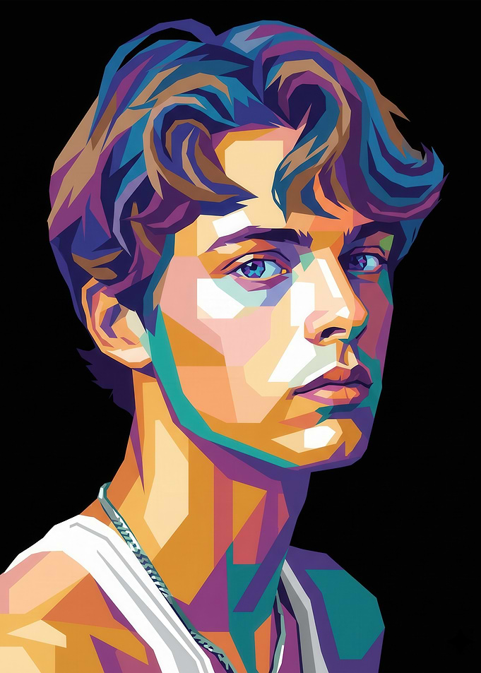 Pop Art Portrait of a Young Man