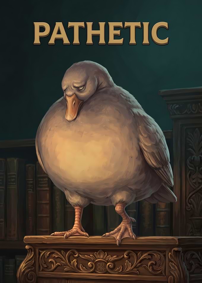Pathetic Goose on a Pedestal