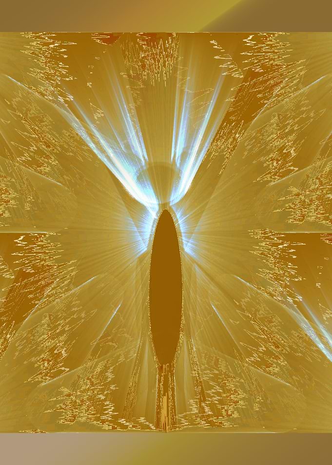 Abstract Golden Angelic Light Form