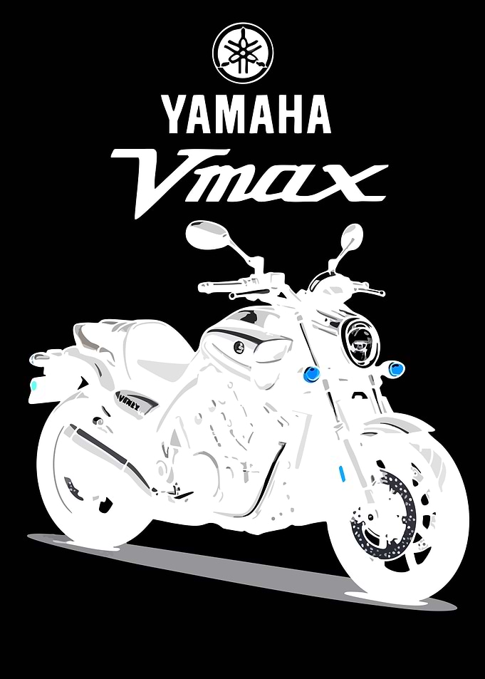 Yamaha Vmax Motorcycle Illustration