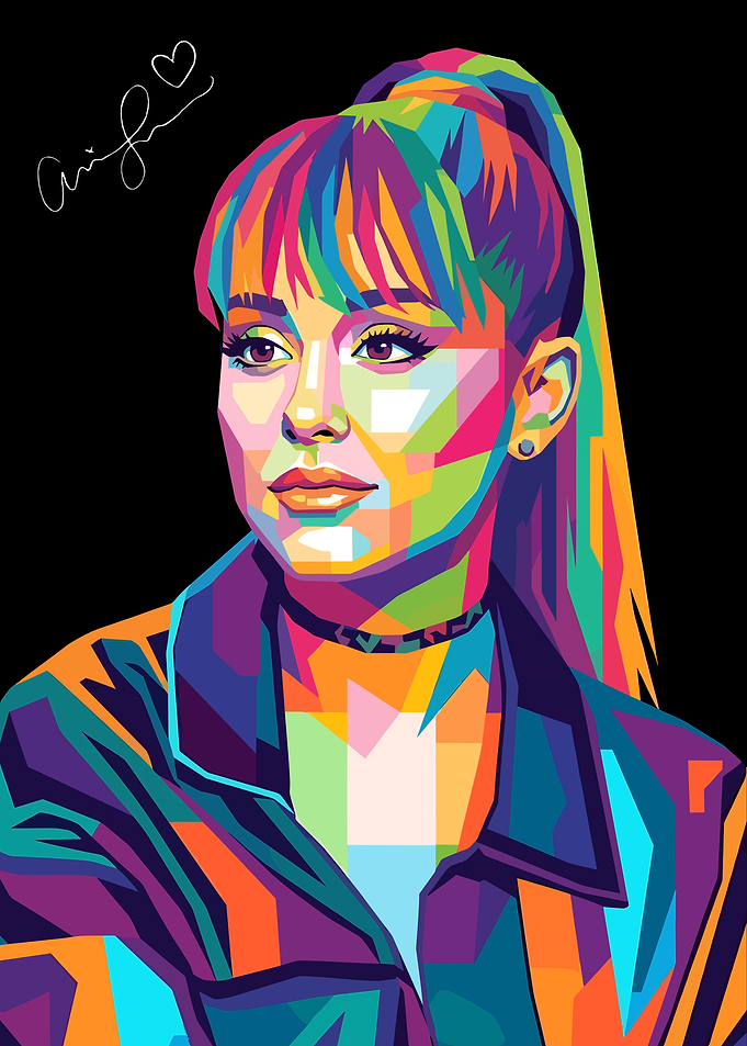 Ariana Grande Pop Art Portrait