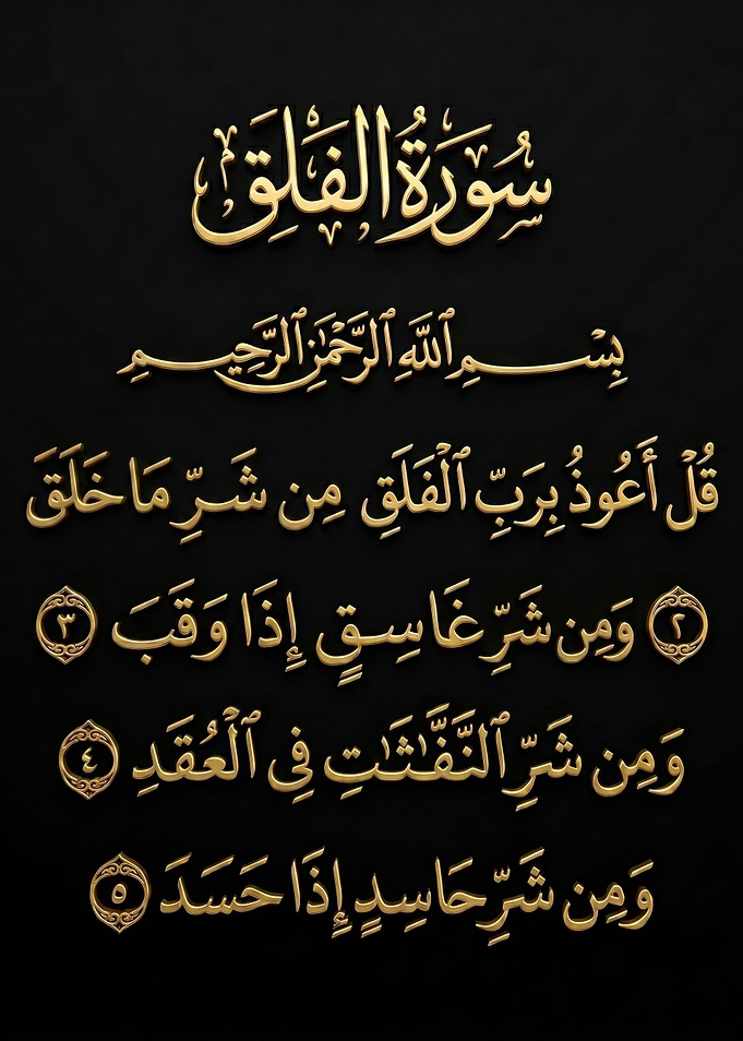 Surah Al-Falaq Arabic Calligraphy