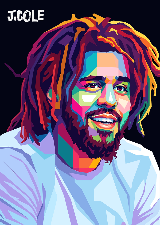 J. Cole Pop Art Portrait