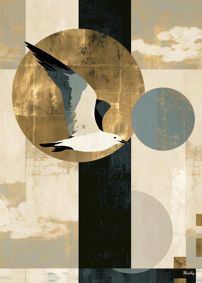 Neo-Rinpa Tern No. 17 – Japanese Decorative Wall Art