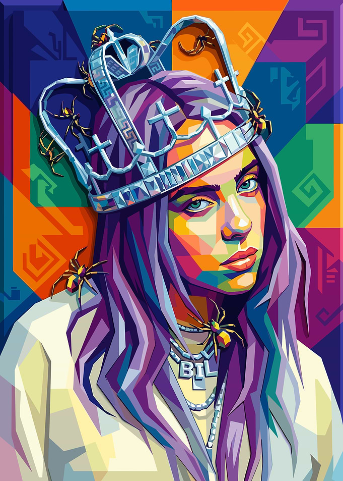 Billie Eilish Pop Art Portrait