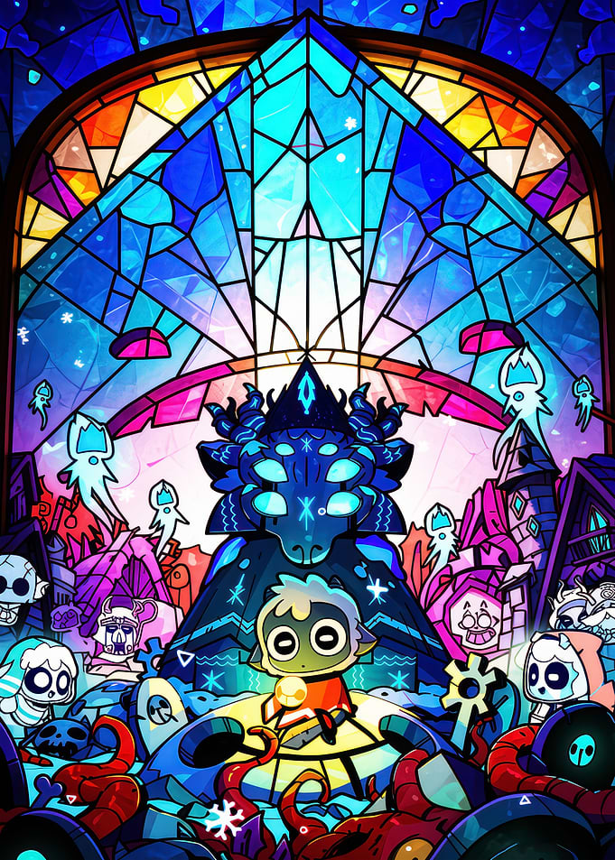 Cult of the Lamb Stained Glass Art