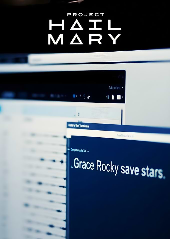 Project Hail Mary Text on Screen