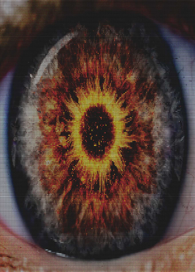 Fiery Eye Close-up