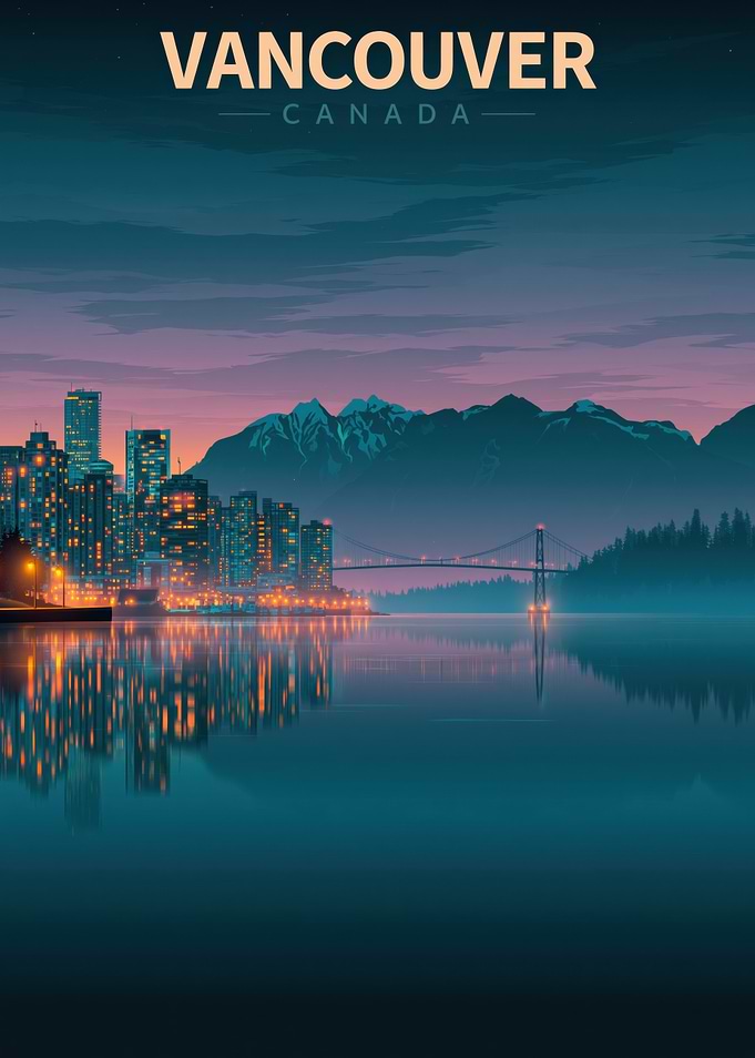 Vancouver Cityscape at Dusk