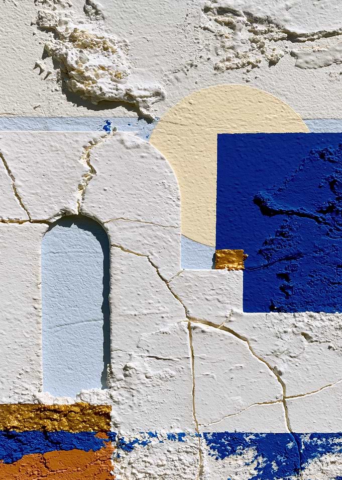 Abstract Textured Geometric Wall Art