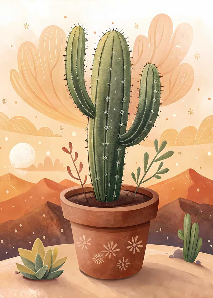 Desert Cactus in a Pot