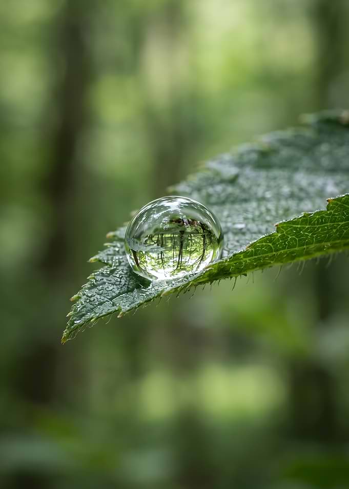 Water droplet on a leaf