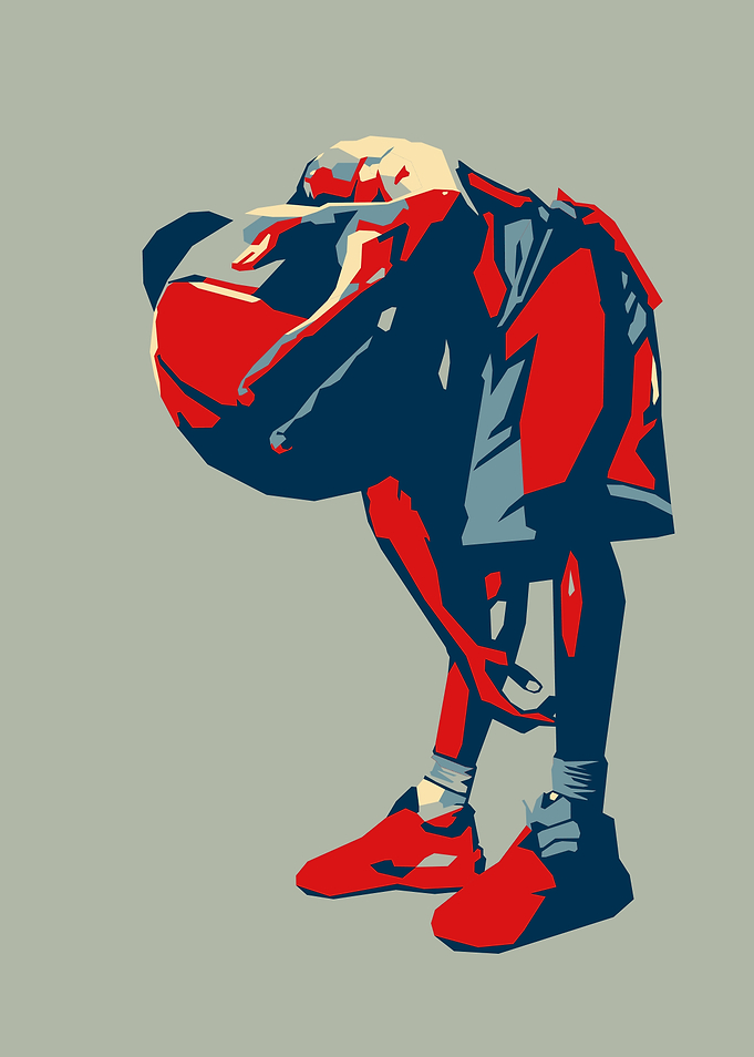 Stylized Basketball Vintage Pop Art HopeStyle Color