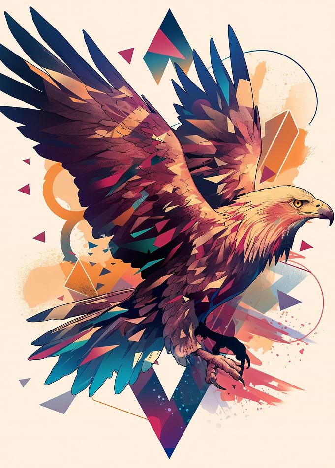 Geometric Eagle in Flight