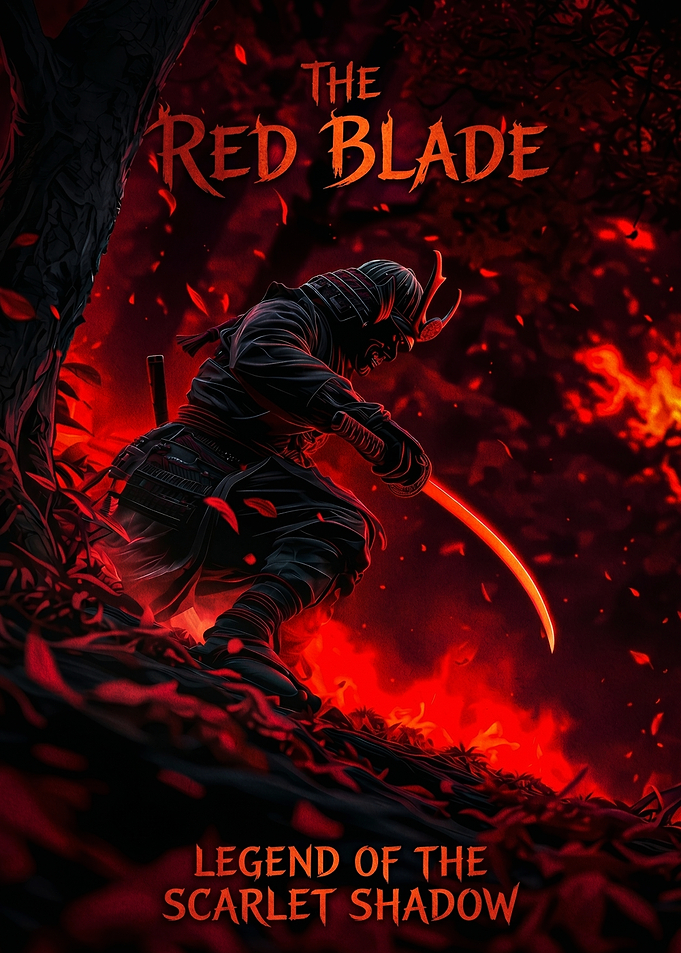 Samurai Warrior with Glowing Red Sword