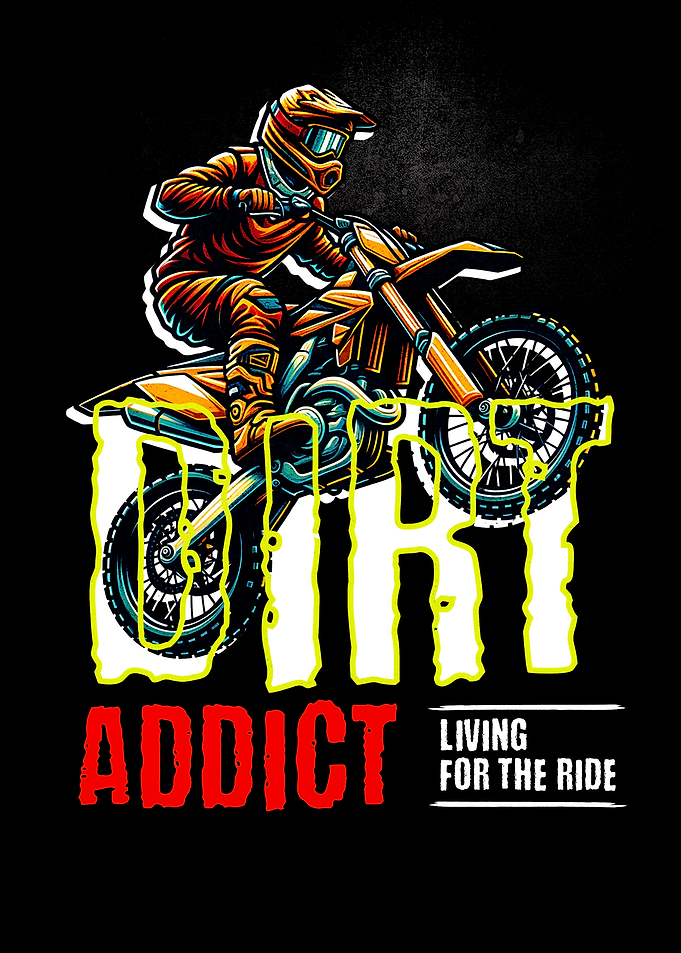 Dirt Bike Rider with Text