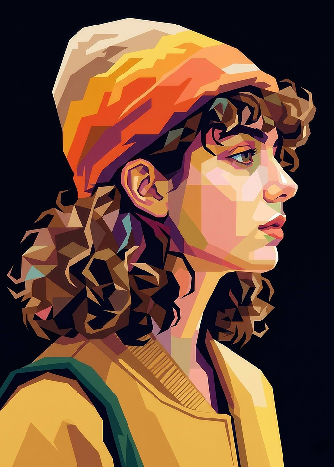 Pop Art Portrait of a Young Woman