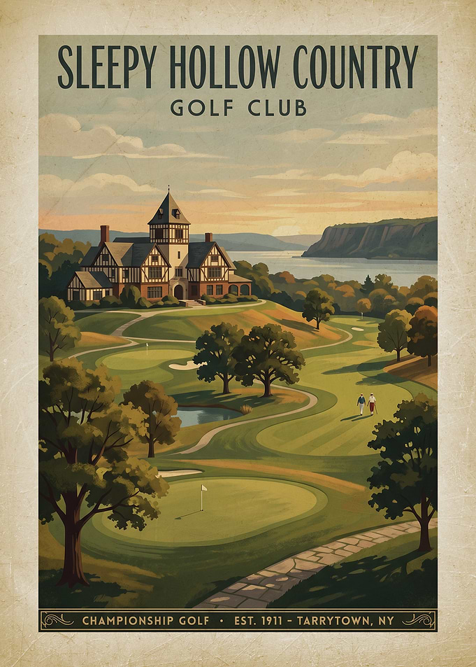 Sleepy Hollow Country Golf Club Vintage Poster