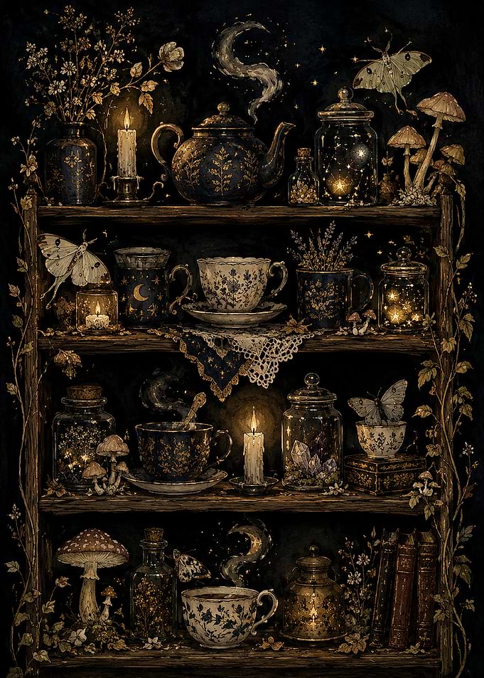 Enchanted Cottagecore Shelf Display