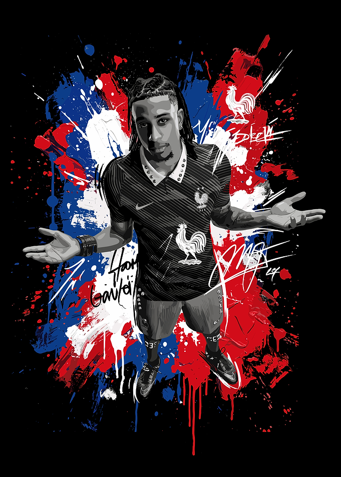 Michael Olise French Flag Splatter