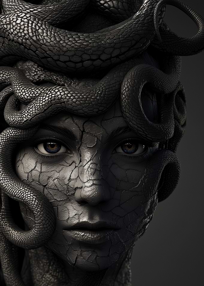 Medusa with Snake Hair
